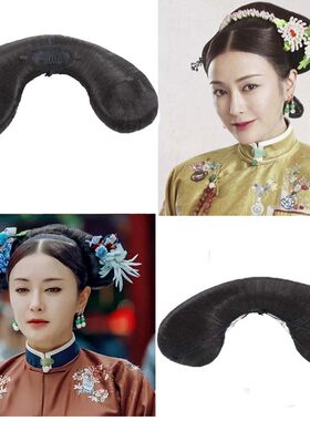 2021年古装清朝宫廷热播剧延禧攻略同款假发旗头燕尾贵妃皇后旗头