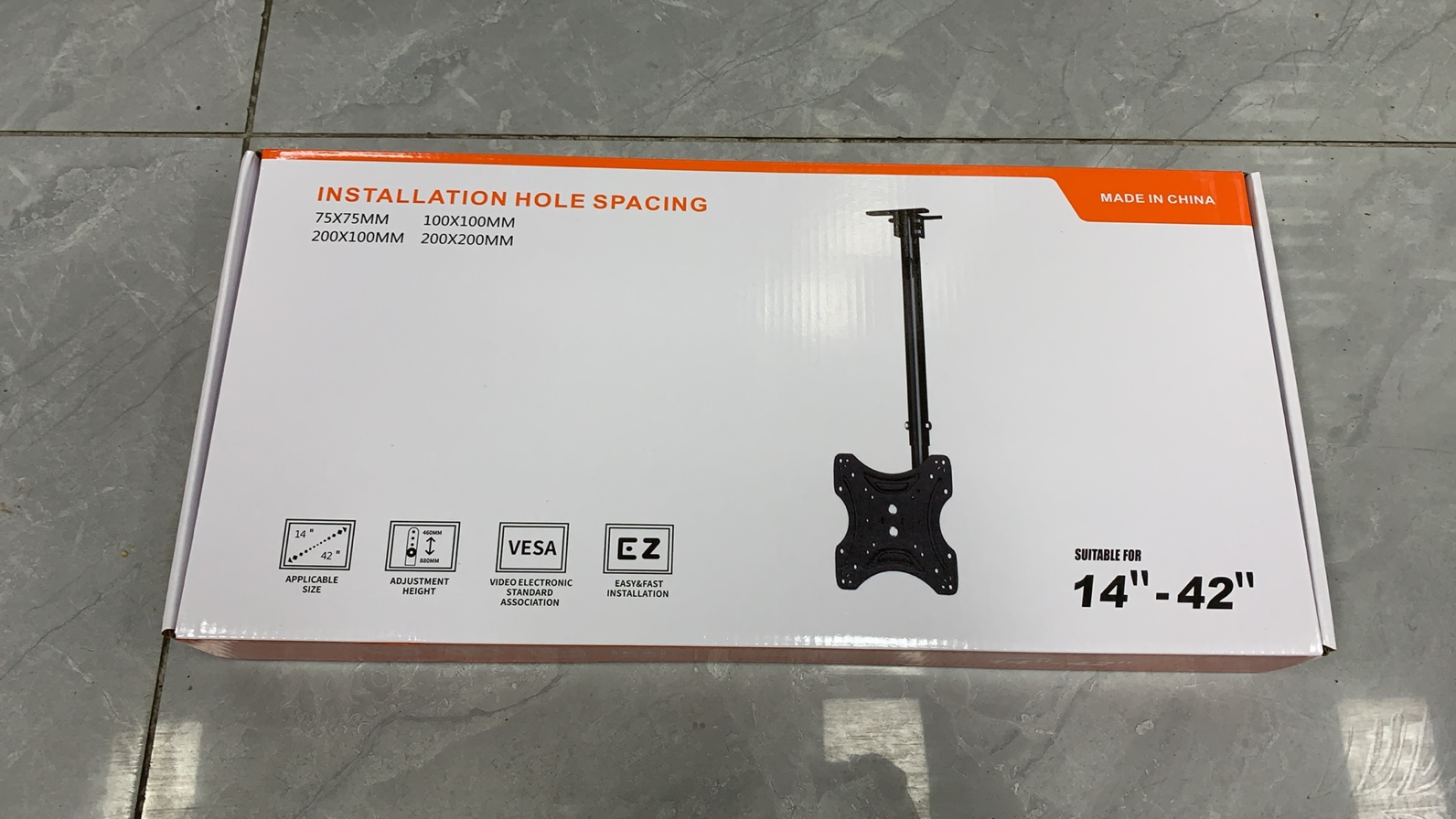 液晶屏显示器吊架 电视吊装支架 可调 14-42寸 LCD LED屏吊装支架