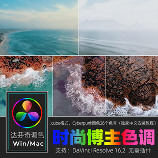 达芬奇调色预设 RESOLVE16 时尚博主时尚咖啡奶油色调预设ae/fcpx