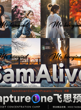 飞思captureone预设C1调色日系人像街拍滤镜SamAlive官方正版预设