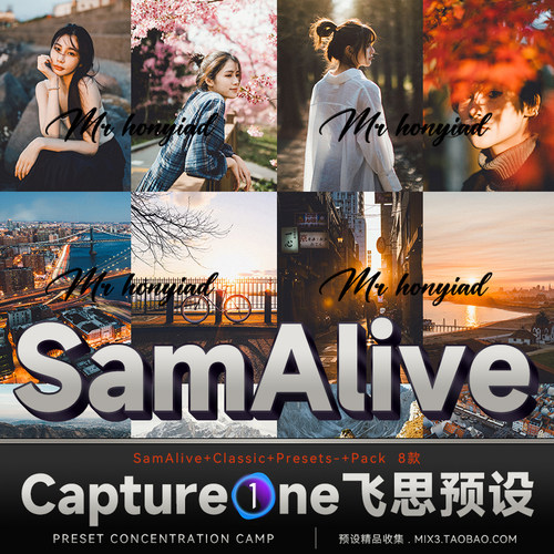 飞思captureone预设C1调色日系人像街拍滤镜SamAlive官方正版预设
