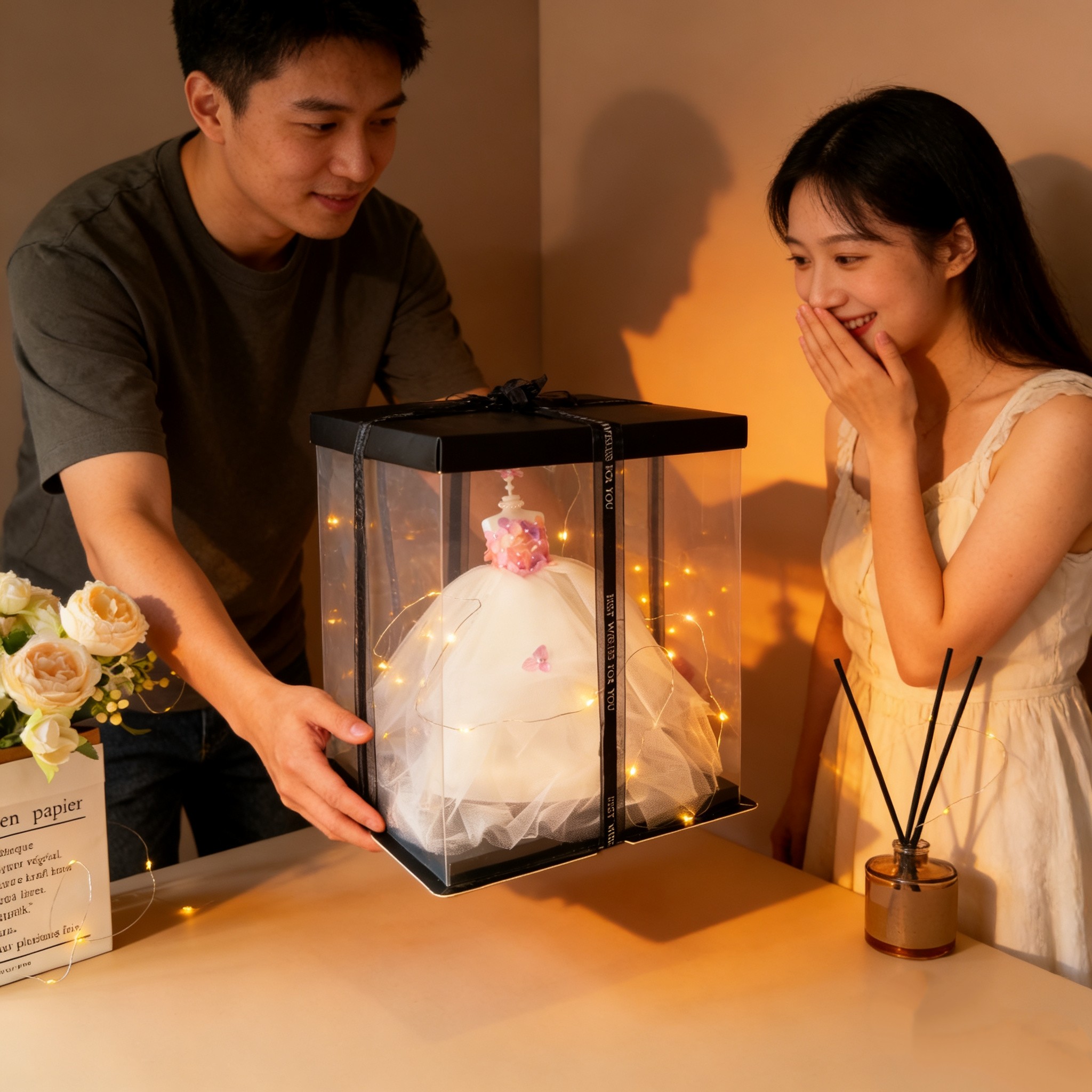 婚纱礼盒模型送女生生日礼物闺蜜