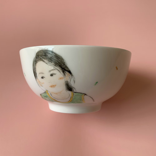 茶杯定制手绘茶杯饭碗