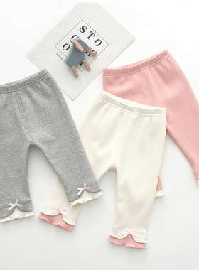 女童加绒打底裤秋冬外穿婴幼儿裤开档小童保暖裤纯棉百搭宝宝裤子