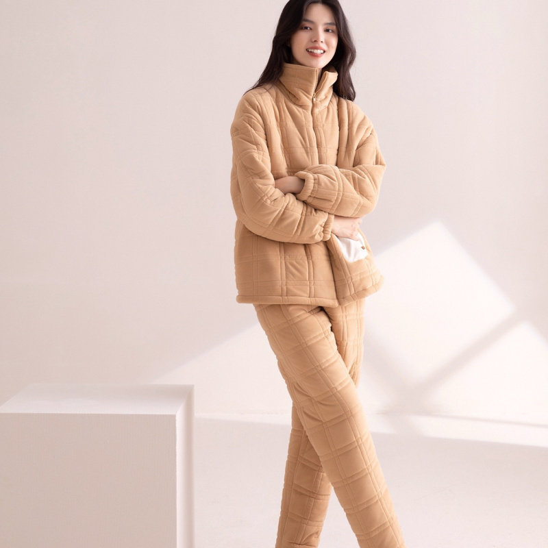 专柜安杜拉冬女 立领拉链梭贝贝绒夹棉加厚简约睡衣家居服套36089,女士内衣/男士内衣/家居服,睡衣/家居服套装,淘宝优惠券,粉丝福利购,淘宝优惠卷