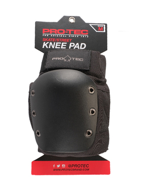 PRO TEC护膝黑色滑板护具安全耐磨专业极限运动护具 1985滑板