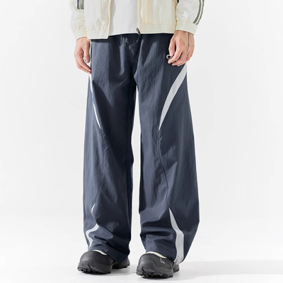 时尚简约阔腿裤潮牌宽松休闲秋冬新款男士垂感直筒休闲裤