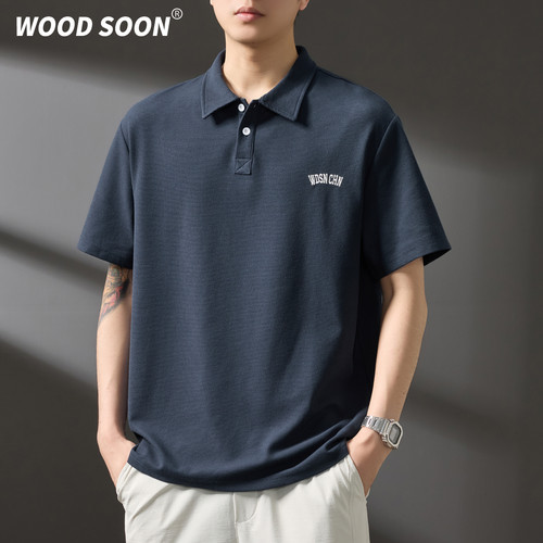 woodsoon夏季男士短袖POLO衫