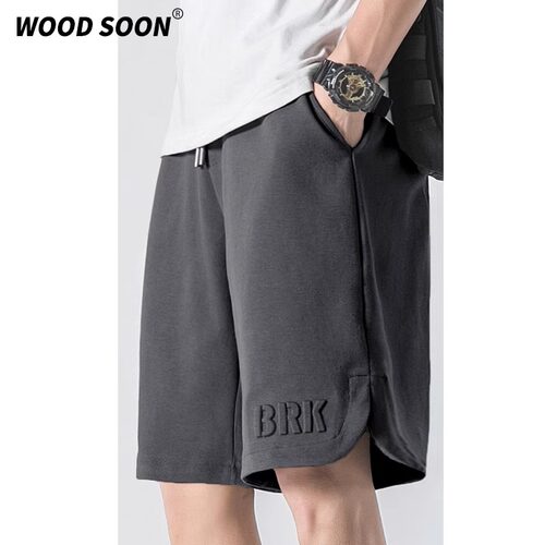 woodsoon休闲短裤男生夏季宽松弹力五分裤针织卫裤运动裤子男
