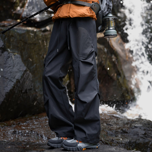 户外防泼水潮牌冲锋裤男士登山徒步秋冬季工装直筒休闲裤