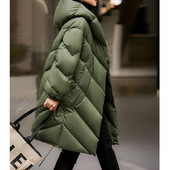加厚巨暖鹅绒服 冬季 高端90白鹅绒羽绒服 无胆防绒连帽中长款