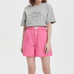 五分裤 薄款 女士居家睡裤 沙滩裤 衩 高支细腻纯棉短裤 百搭大裤 女夏季