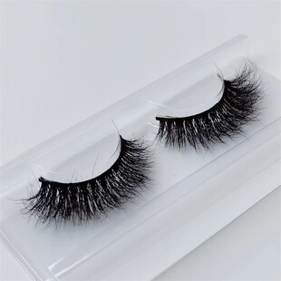 3d水貂毛浓密假眼睫毛欧美妆LILLY同款 凌乱卷翘硬梗舞台混血外模