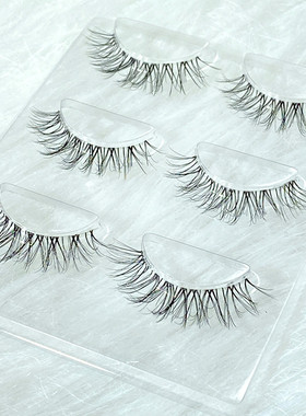 艾魔轻欧美泰妆Transparent lashes 透明梗假睫毛凌乱卷翘交叉C16