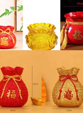 发财果同款花瓶 树脂工艺福袋钱袋花瓶麦穗 稻穗