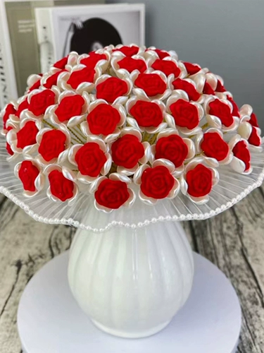 Douyin New Velvet Rose Manual Woven Beadled Beadred Beadered Flower Material Production - все это сделать самостоятельно