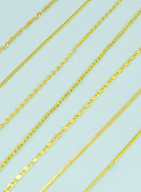 金色铜镀金高保色链子