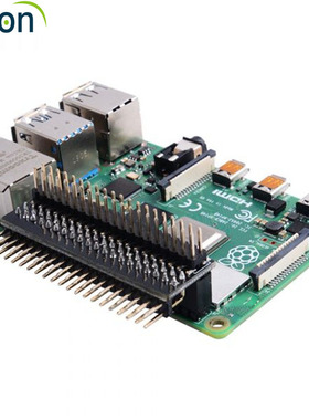 树莓派5 3B 4B GPIO边缘扩展板一分二 40PIN侧面引出排针多路复用