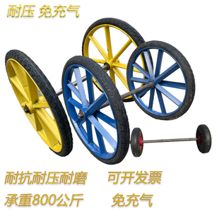 工地斗车推车轮子实心橡皮轮子实心轮胎橡胶耐磨轮劳动车轮子耐磨