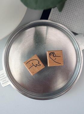 【7ULY】 小胖手 NO.2  | 百搭可爱日常手帐橡皮印章