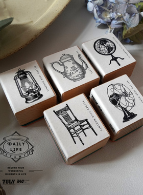 【7ULY】 复古物件复刻  | 百搭可爱日常手帐橡皮印章非日本