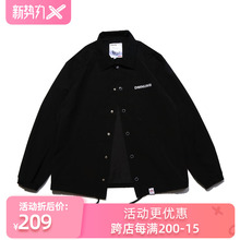 DMNUMB潮牌黑色教练夹克外套男秋款潮男帅气休闲宽松潮流工装上衣