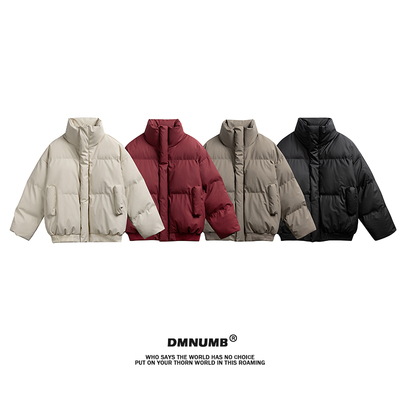 美式复古立领棉衣男冬季加厚保暖潮牌外套面包服多色SW