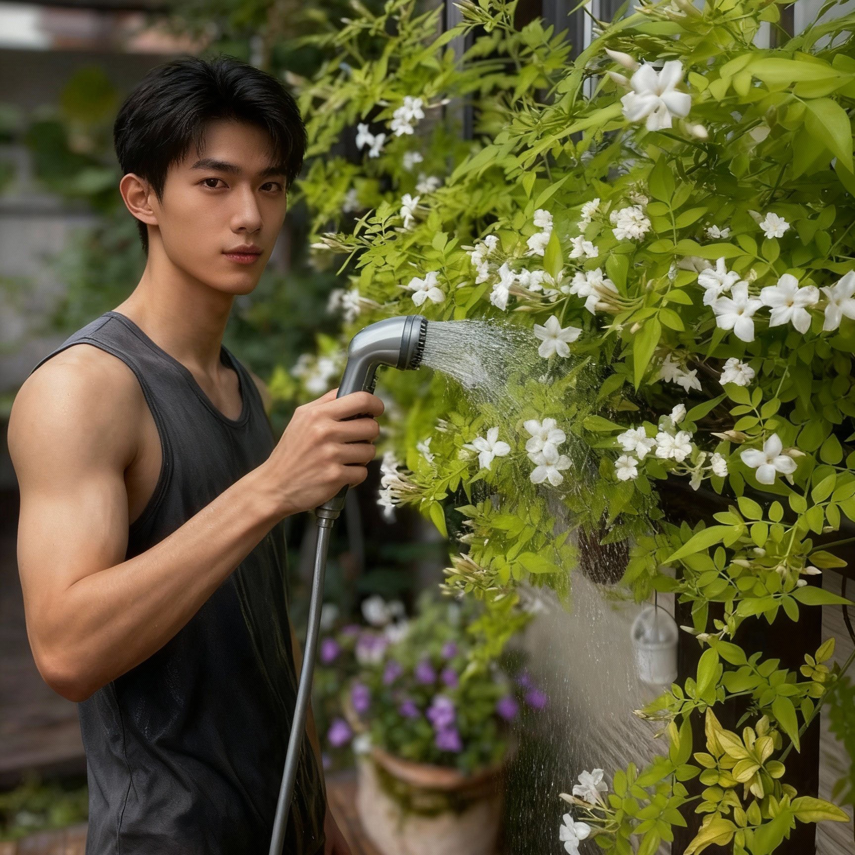 金叶素馨盆栽苗  木犀科素馨属的常绿木质藤本植物 爬藤植物