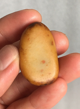 13.63g新疆和田玉黄沁籽料原石1块如图珠宝玉石文玩艺术收藏