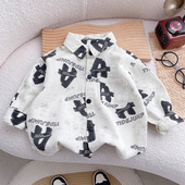 衬衣外套春季 儿童长袖 宝宝休闲潮酷上衣 春秋2025新款 男童纯棉衬衫