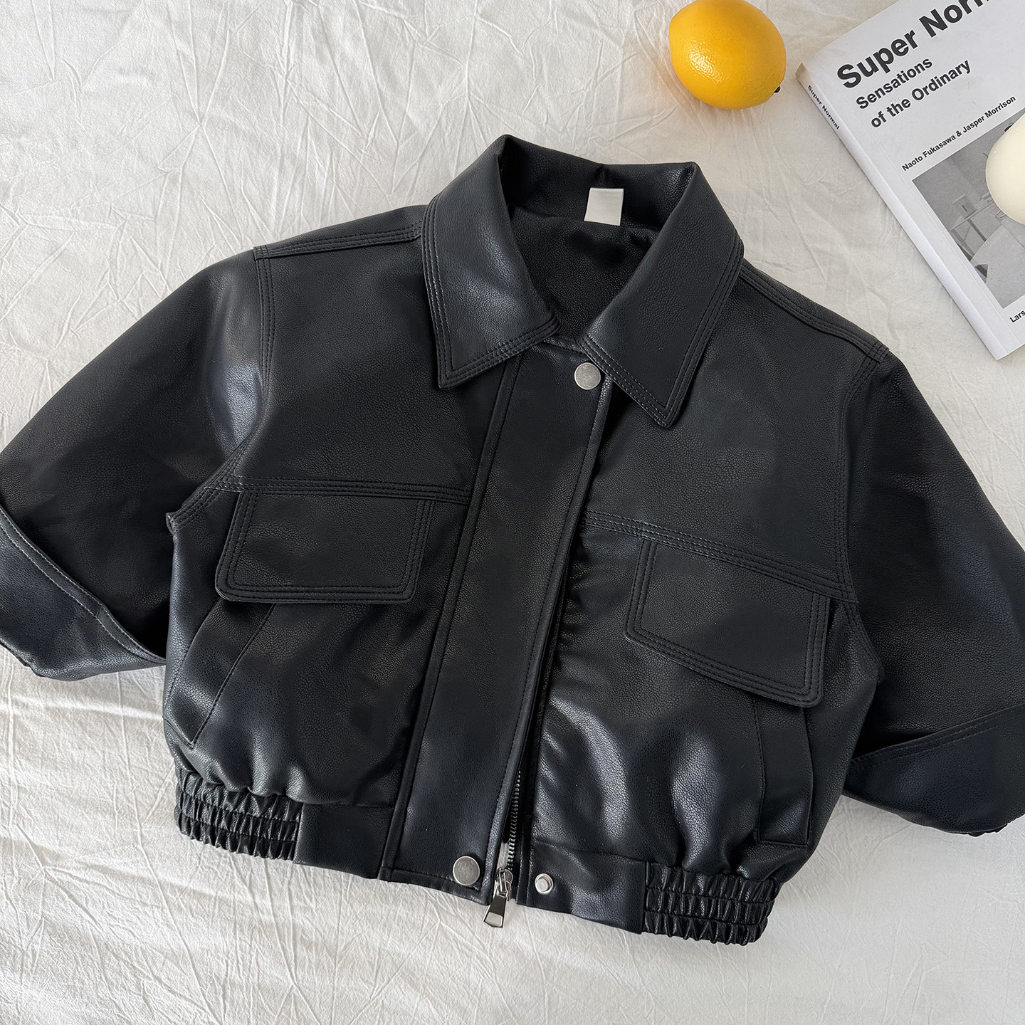 男童皮衣外套春秋2026新款儿童皮夹克机车风黑色上衣宝宝春季衣服