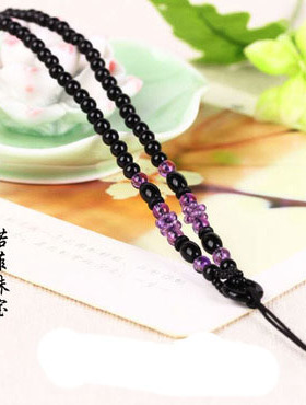 原创 手工制作项链 水晶 珠链 文玩 黄金 蜜蜡 翡翠 精致吊坠绳