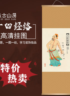 人体经络穴位中医馆文化挂图