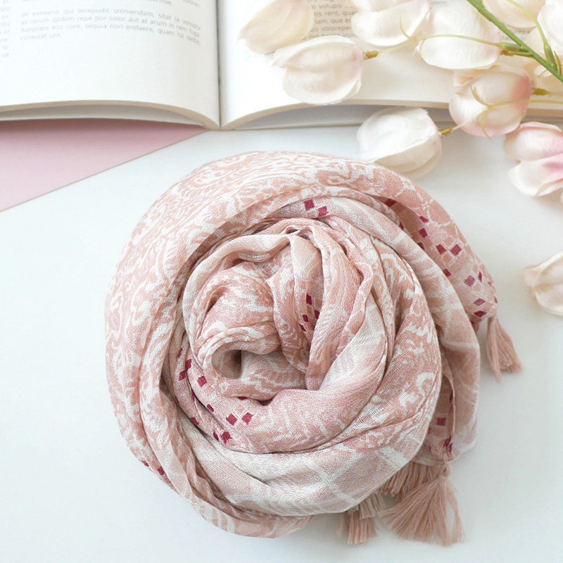 花的颜色 温柔皮粉棉麻围巾女 初秋日系甜美几何百搭丝巾薄款披肩,服饰配件/皮带/帽子/围巾,围巾/丝巾/披肩,淘宝优惠券,粉丝福利购,淘宝优惠卷