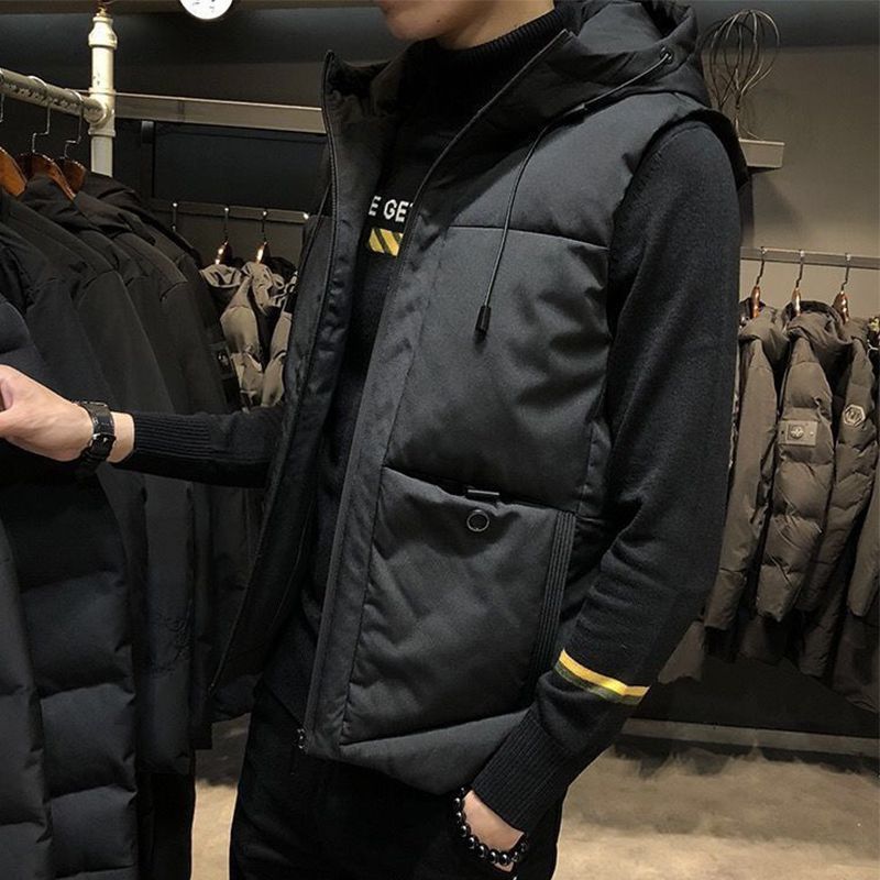 羽绒棉马甲男秋冬季男士外套加厚韩版潮流休闲无袖棉衣保暖背心男
