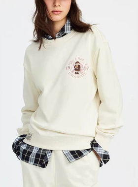 2025年秋季新款简约宽松学院风四色圆领卫衣TTMA257801P