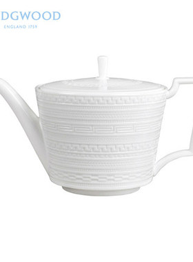 Wedgwood玮致活 Intaglio浮雕骨瓷茶/咖啡壶（1L）高档茶/咖啡具