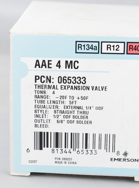 EMERSON艾默生热力膨胀阀AAE 1MC AAE 2MC AAE 3MC AAE 4MC R134A