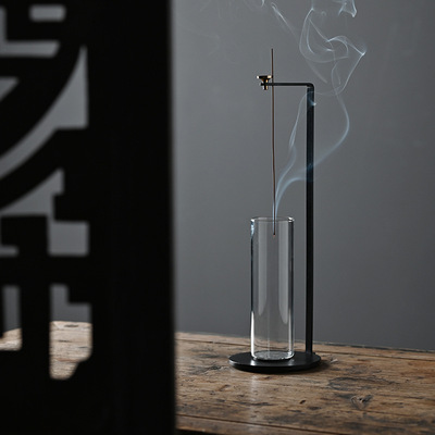 创意倒挂香器线香檀香家用客厅饰品摆件铁艺香炉香座禅意香插架子