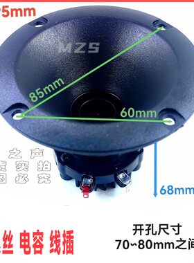 4寸95号角户外家用高音喇叭25芯强钕磁高分子透明膜4欧35瓦大音量