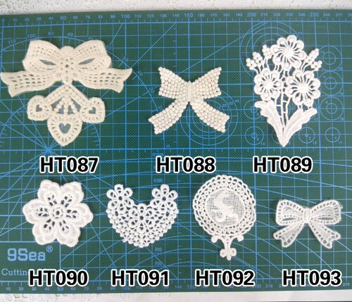 手工DIY材料 玻璃丝蕾丝刺绣花贴布贴  HT087-HT093