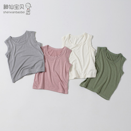 莫代尔婴儿背心吊带夏季薄款