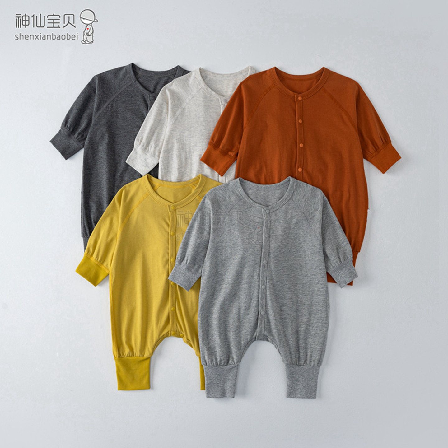 纯棉婴儿连体衣宽松爬服宝宝睡衣居家服宝宝新生儿衣服春装薄款夏