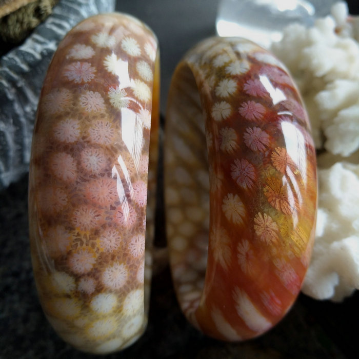 天然印尼珊瑚玉手镯手链60圈口红色彩花菊花原石吊坠