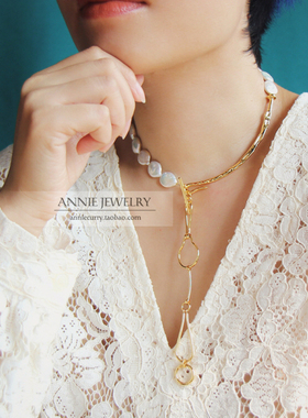 AnnieJewelry巴洛克珍珠项圈项链