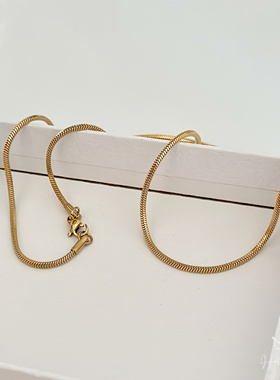 钛钢项链男女蛇骨链简约基础链子