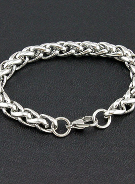 嘻哈钛钢蛇骨链手环男饰品不掉色