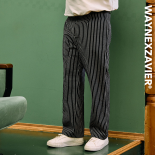 GEEEKPANDA加肥加大宽松大码 9281 男春休闲显瘦条纹小锥形西裤