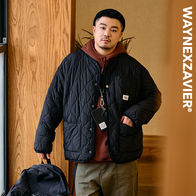 GEEEKPANDA宽松冬季无领棉服外套