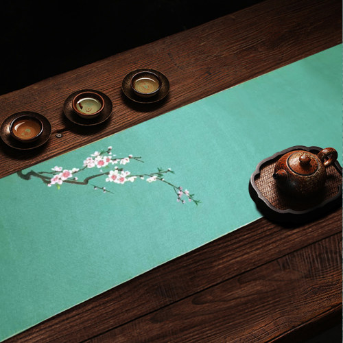 桌旗中式禅意茶席茶桌垫布茶台布